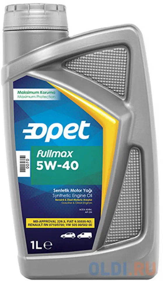 601214806 opet синт. мот.масло fullmax 5w-40 sn (1л), фотография 1