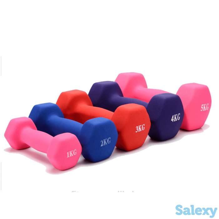 Виниловые гантели 1кг, фотография 2