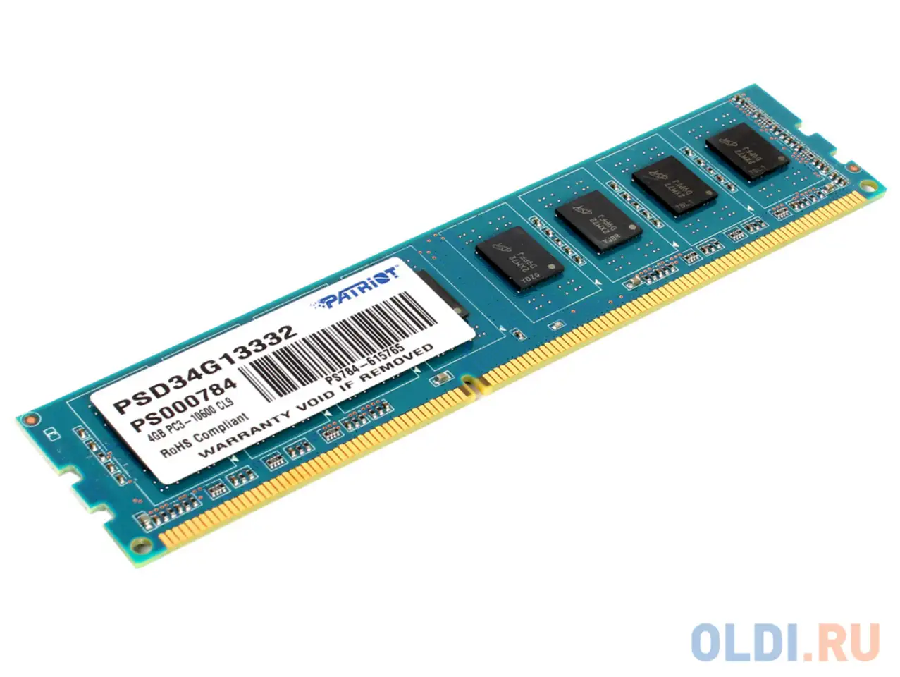 Оперативная память для компьютера patriot signature line dimm 4gb ddr3 1333, фотография 1
