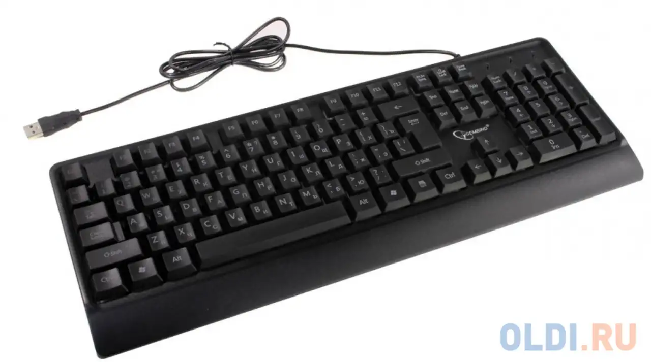 Клавиатура проводная gembird kb-220l usb черный, фотография 1