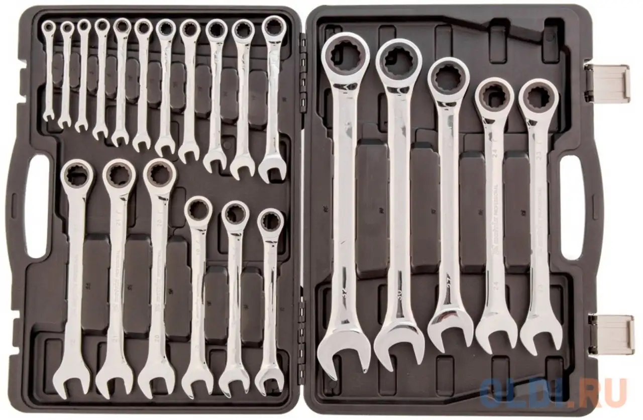 Набор ключей комбинированных, трещоточных 22 шт.// matrix, фотография 1