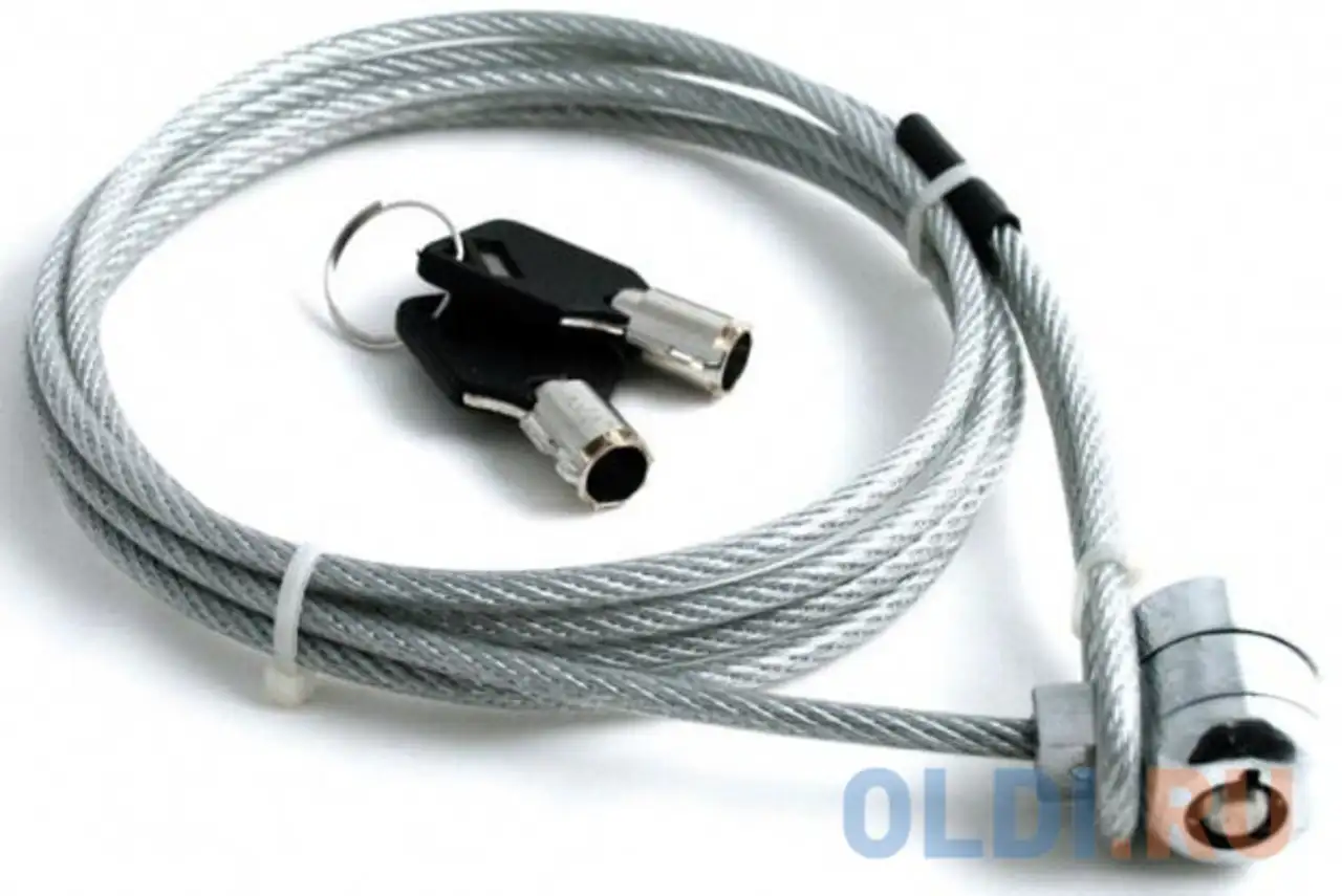 Трос безопасности для ноутбука с ключом cbr cl-10_2 2м, фотография 1