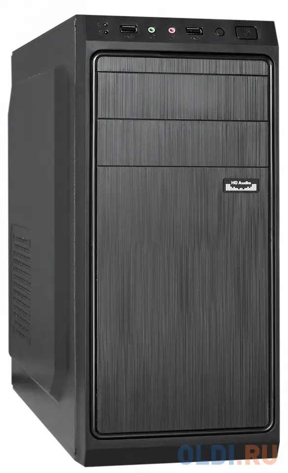 Exegate ex283732rus корпус miditower xp-401 black, atx, <xp450, black,120mm>, 2*usb, audio, фотография 1