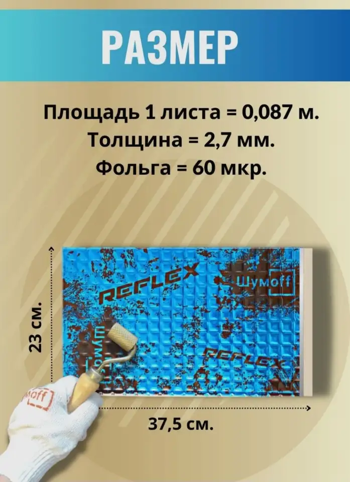 Шумоизоляция Шумофф Рефлекс 3, фотография 2