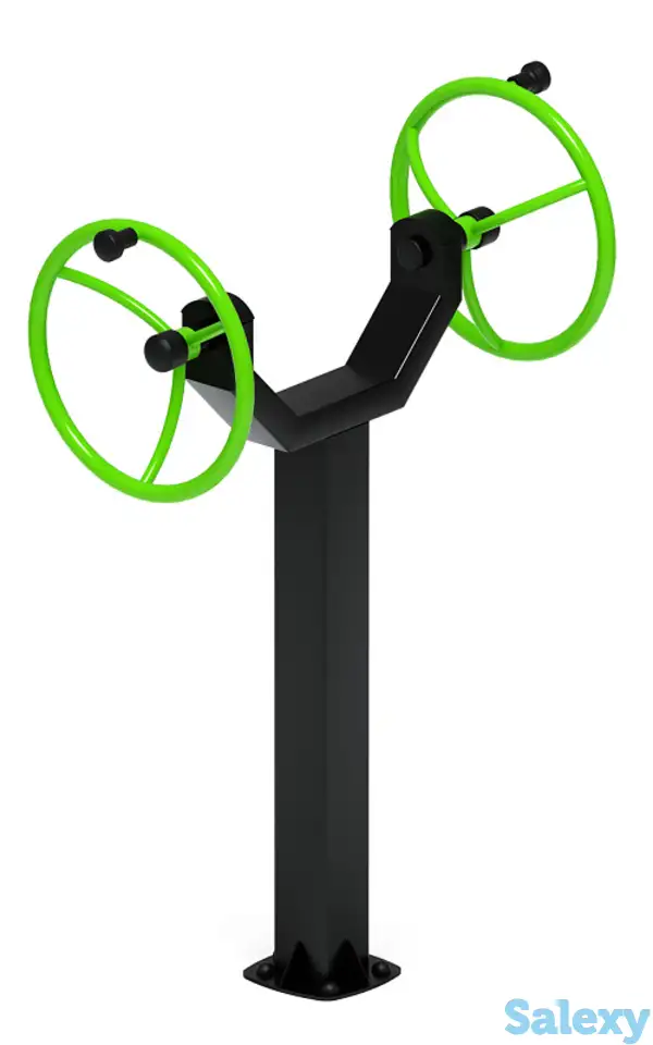 Рули (положение стоя) зеленый - уличный тренажер - ст 105-12, фотография 1