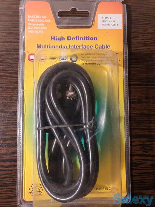 Видео Кабель BNC шнур Male/Male, 1.8 метра провод по америк техн, фотография 7