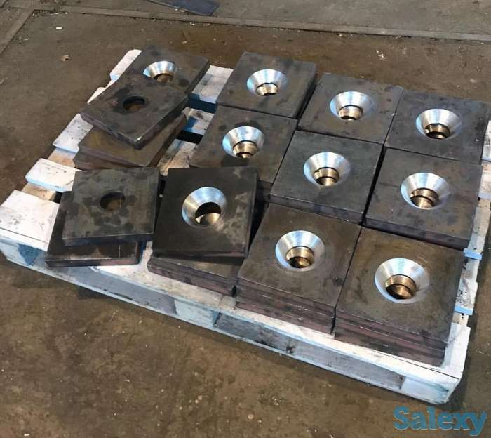 Анкерная плита 80*80*25 для анкерных болтов .ПРОИЗВОДСТВО, фотография 3