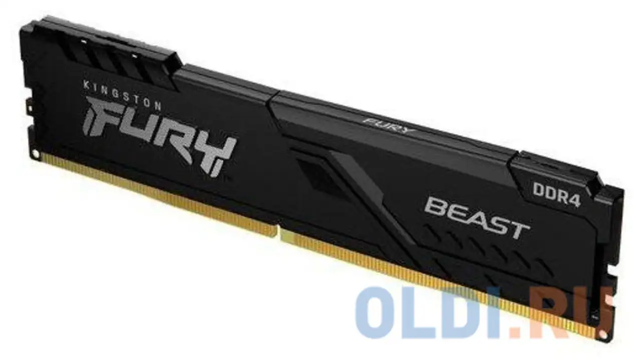 Оперативная память для компьютера kingston fury beast black dimm 8gb ddr4, фотография 1