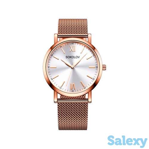 Женские стальные часы с покрытием gold SOKOLOV, фотография 1