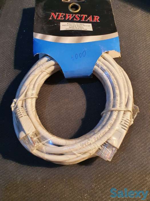 LAN Кабель UTP, CAT 5e 4Pairs 24 AWG шнур, провод усиленный 5 метров, фотография 5