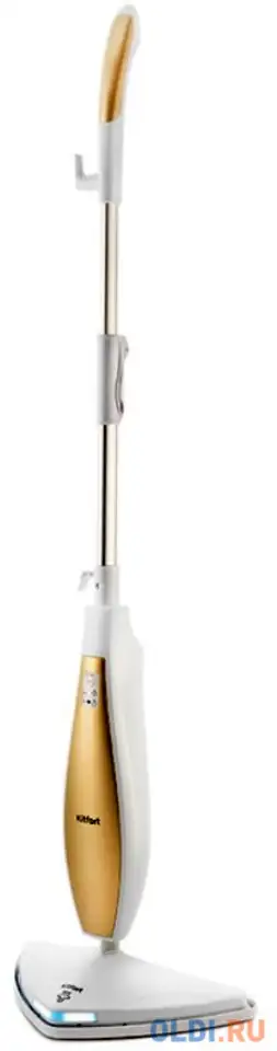 Паровая швабра kitfort kt-1014 1300вт белый золотистый, фотография 1