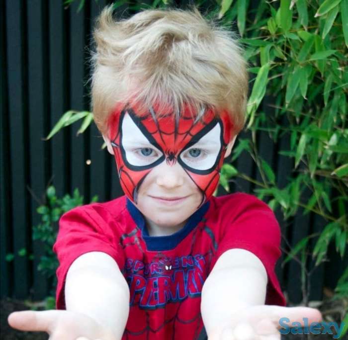 Аквагрим на Halloween, детские день рождения грим на водной основе 7000тг час 10-12 детей, фотография 2