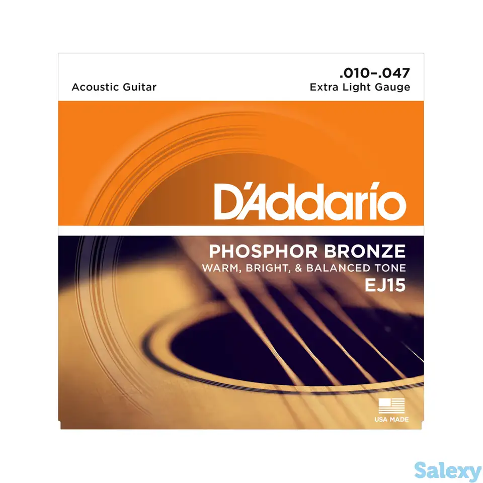 Струны для акустических гитар d'addario ej15, фотография 1