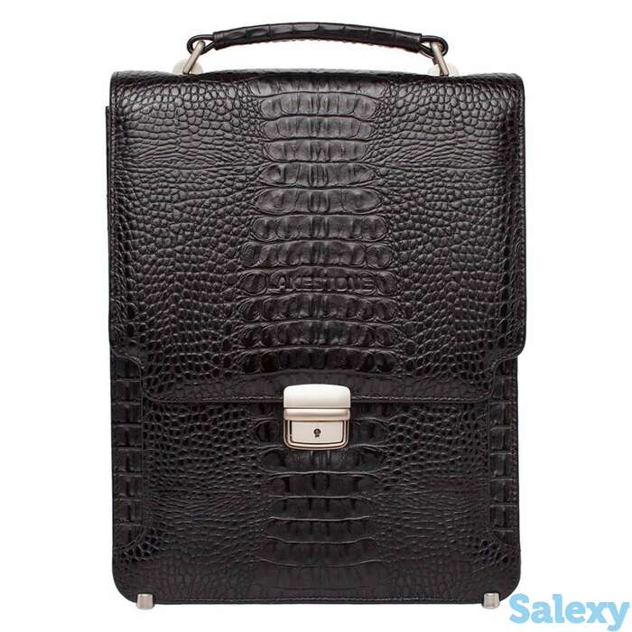 Портфель вертикальный Gilbert Black Caiman, фотография 1