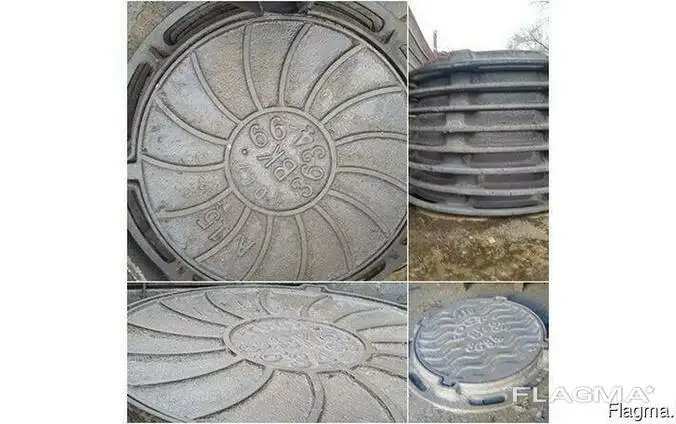 Люк чугунный D400, тип-ТМ, круглый с запорным устройством, В, фотография 1