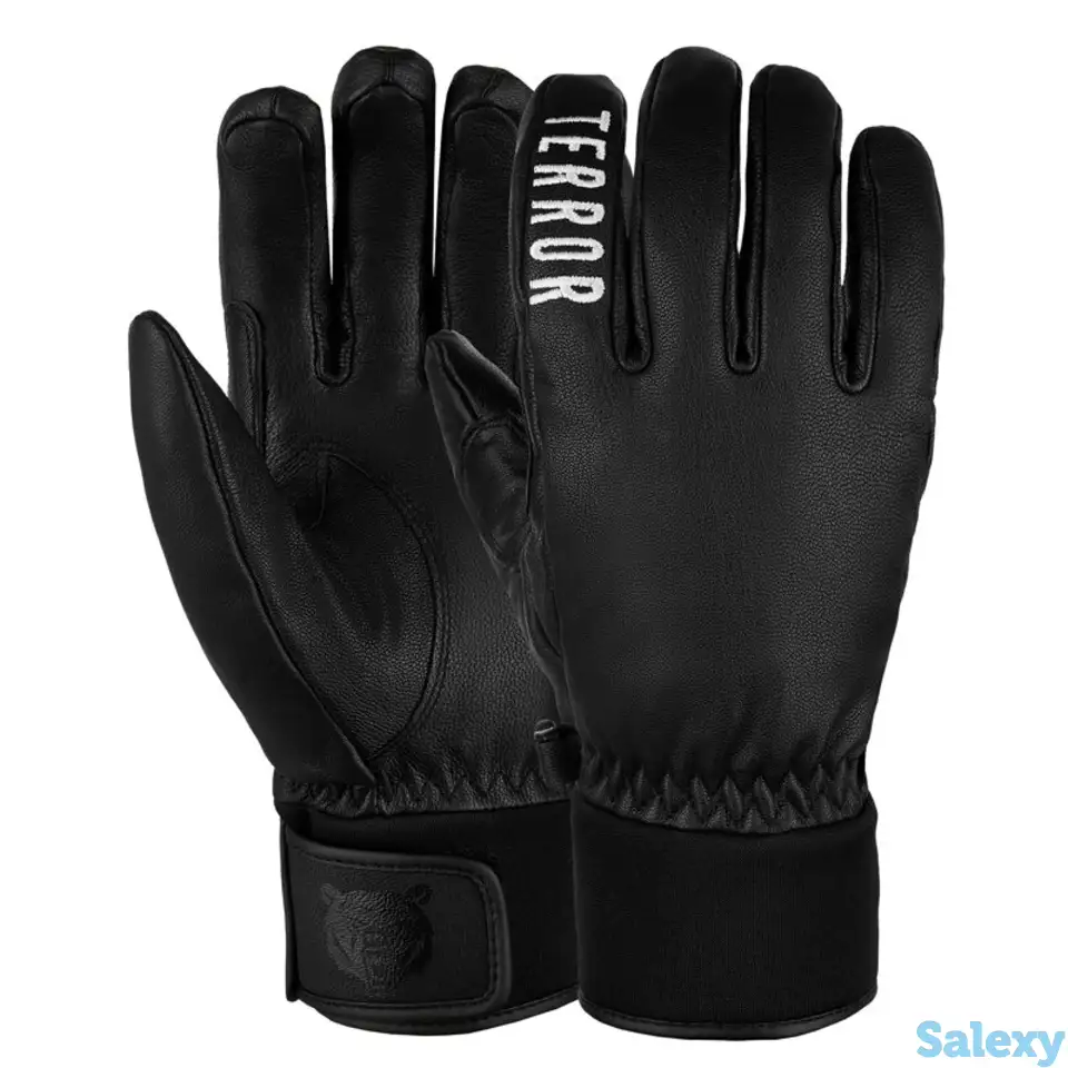 Перчатки terror 21-22 leather gloves black, фотография 7