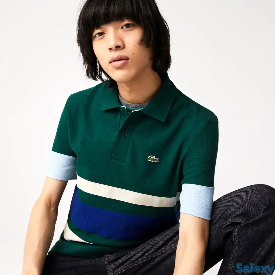 Мужская рубашка-поло slim fit из хлопка, фотография 1