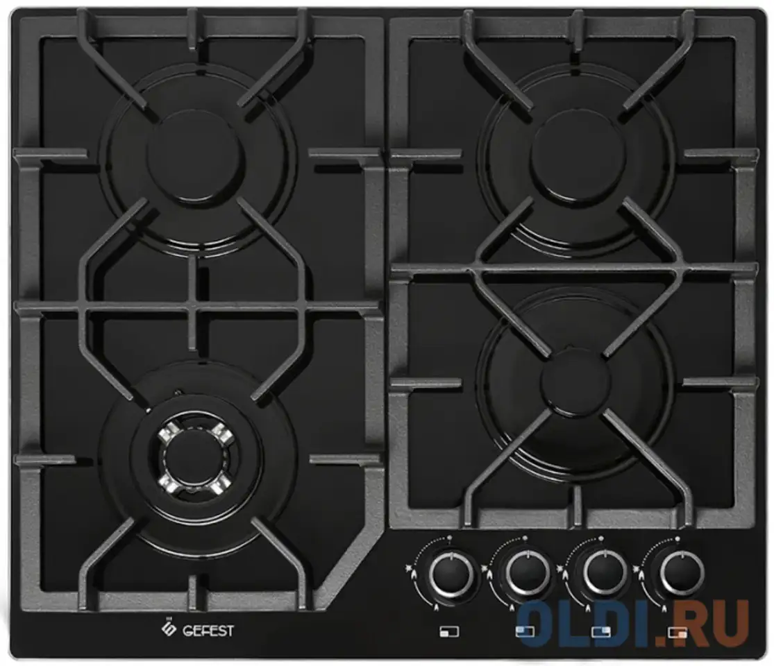 Варочная панель газовая gefest пвг 2232-01 черный, фотография 1