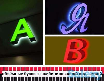 Объёмные буквы с комбинированной подсветкой (изготовление, монтаж)., фотография 2