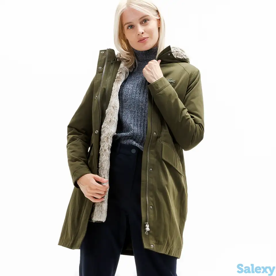 Женская утеплённая куртка-парка lacoste, фотография 1