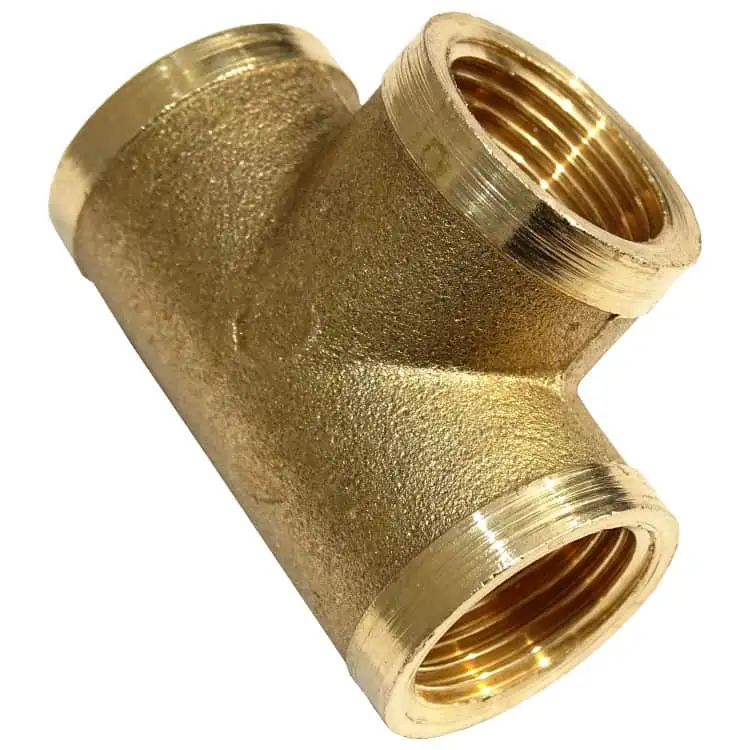 Тройник латунный 1 мм, D2 1:2; 20; 25... дюйм, Соед-е: внутренняя резьба; наружная резьба; обжимной..., фотография 1