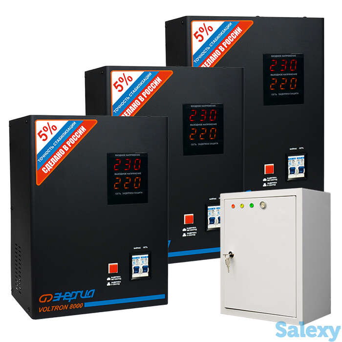 Трехфазный релейный стабилизатор напряжения энергия voltron 24000 (hp), фотография 1