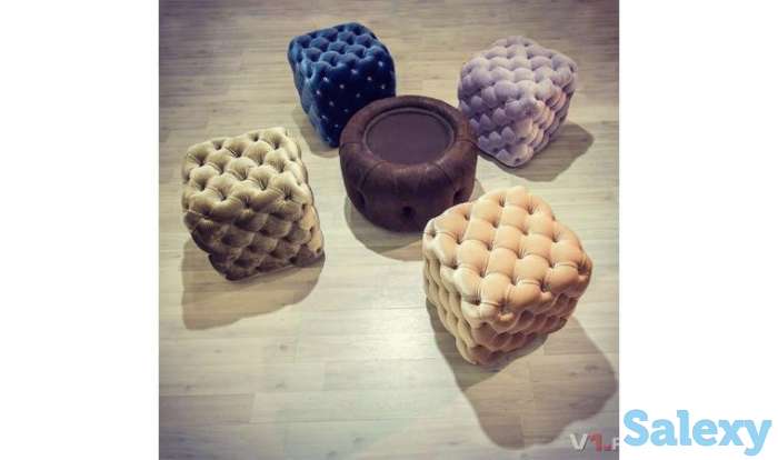 Пуфы с каретной стяжкой в Алматы., фотография 4