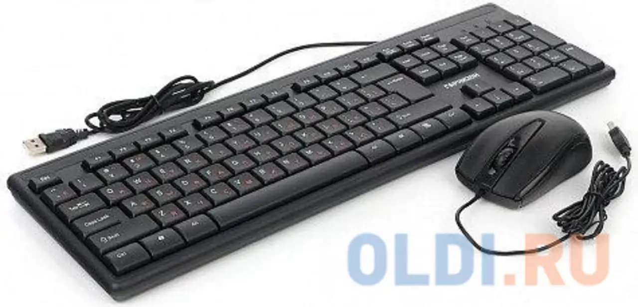 Гарнизон комплект клавиатура + мышь gks-126 {проводной, черный, 1,5 м, 104, фотография 1