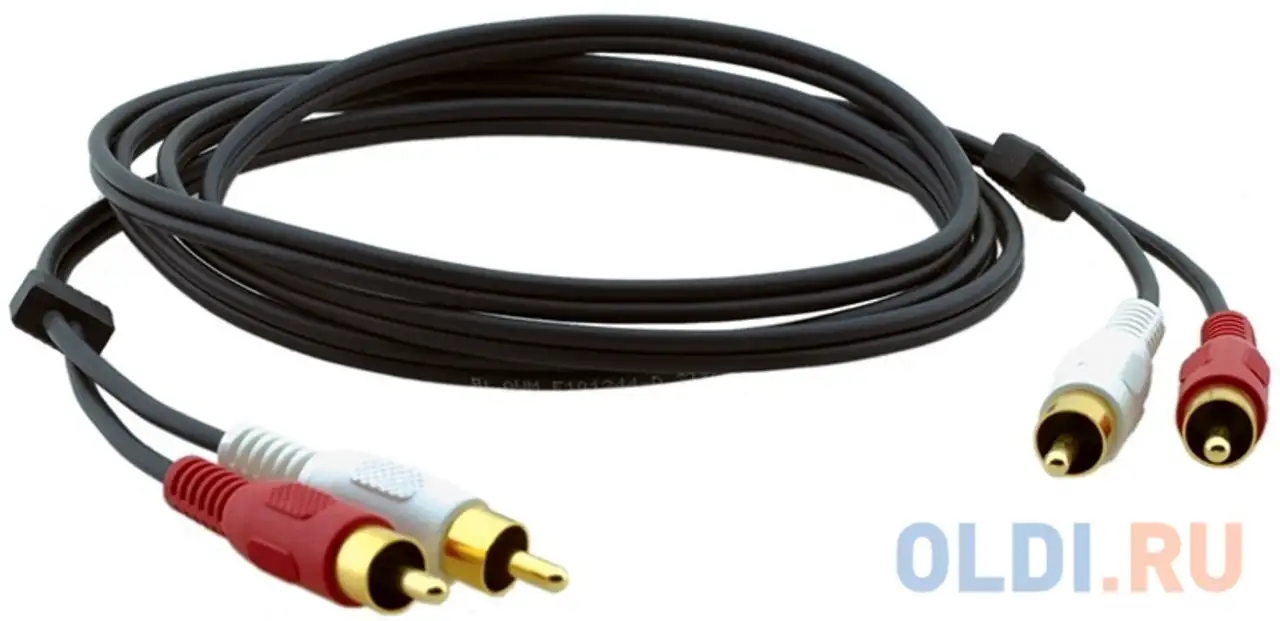 Кабель 2 rca на 2 rca (вилки - вилки), 1,8 м, фотография 1