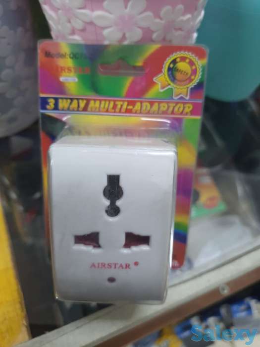Универсальный тройной двойной адаптер-переходник евровилка, фотография 1