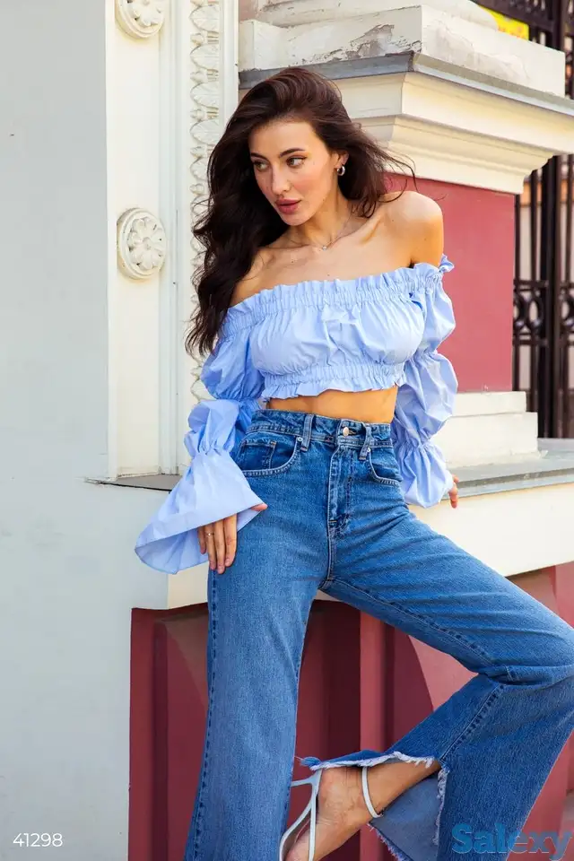 Укороченный топ с воланом, фотография 1