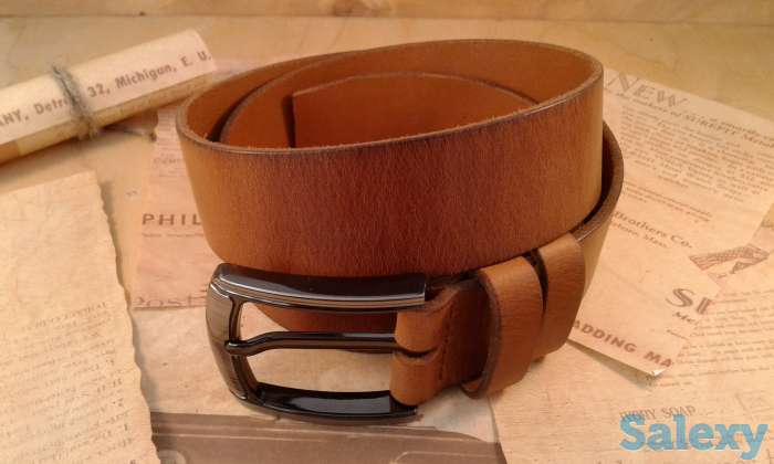 Ремень натуральная кожа ручной работы мужской, фотография 2