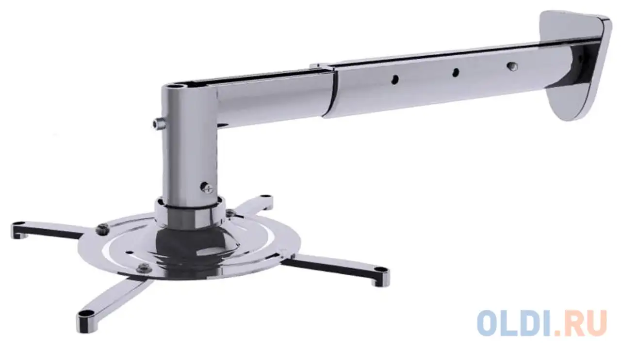 Кронштейн для проектора cactus cs-vm-pr05bl-al серебристый макс.10кг настенный и потолочный поворот, фотография 1