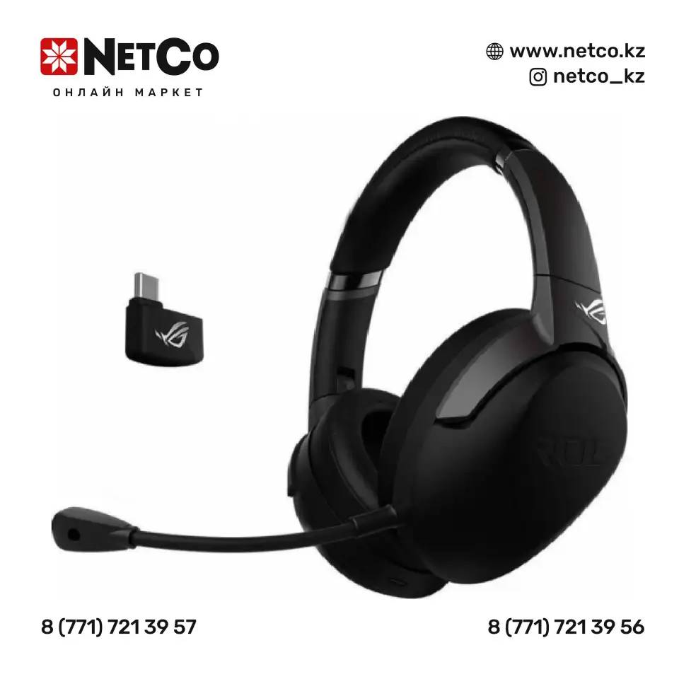 Игровые наушники ASUS ROG Strix Go2,4 ГГцUSB-Cсовместимость с Nintendo Switch, Mac и PS4, Xbox On, фотография 1