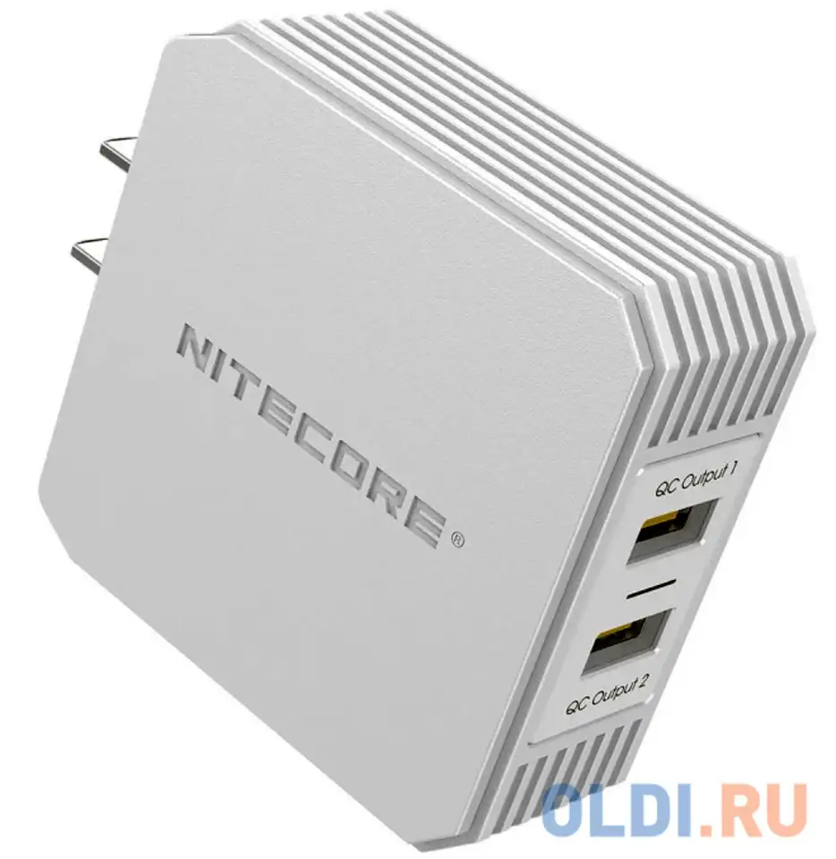 Сетевое зарядное устройство nitecore ua42q 2.1a 2 х usb белый, фотография 1
