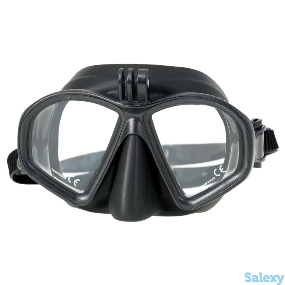 Маска marlin matte + gopro, черная, фотография 1