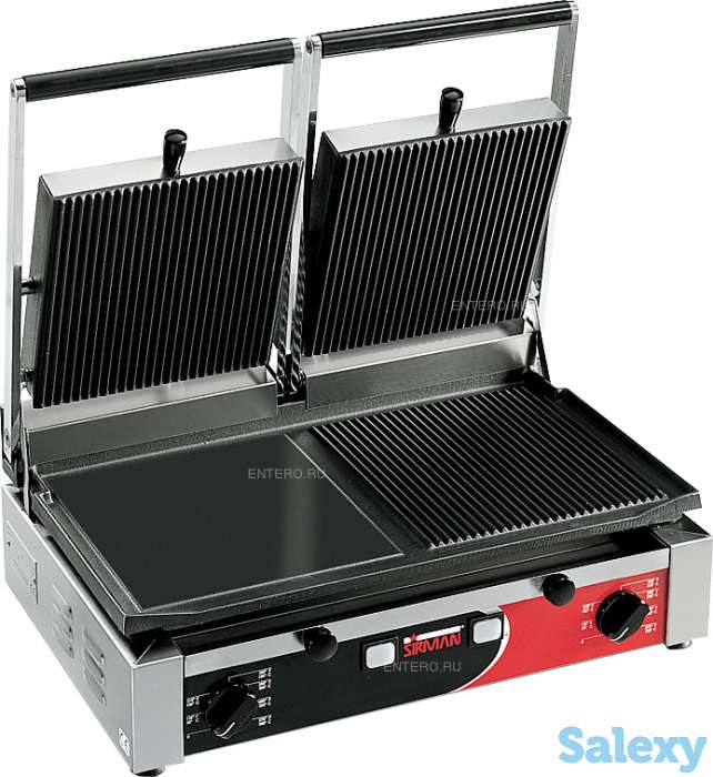 Гриль электрический контактный Sirman PD LR-RR конбинированный (поверхность - рифленная и гладкая), фотография 1