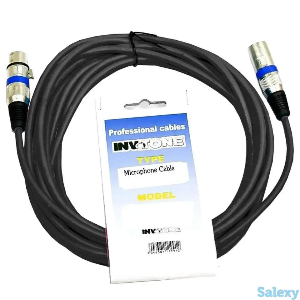 Микрофонный кабель xlr-xlr 6 м invotone acm1106bk, фотография 4