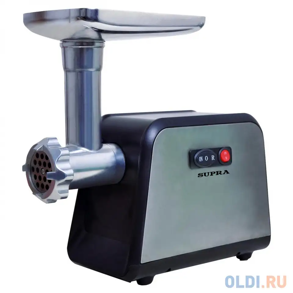 Электромясорубка supra mgs-1992 2000 вт серебристый чёрный, фотография 1