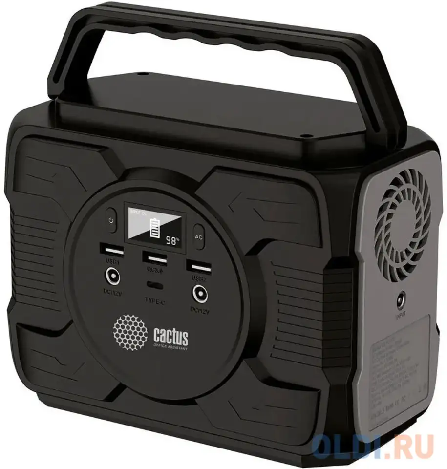 Мобильный аккумулятор cactus cs-pcs172 48000mah 2.1a 2xusb черный/серый, фотография 1