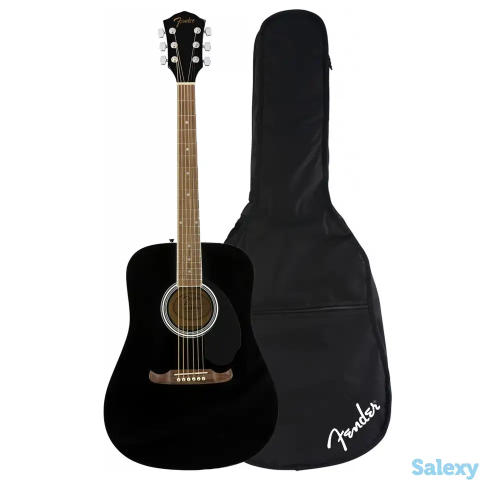 Акустическая гитара fender squier fa-125 dreadnought black walnut, фотография 1