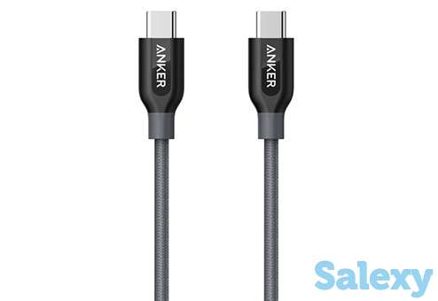 Кабель anker powerline+ 0.9m (a8187ha1) usb-c to usb-c. серый, фотография 2