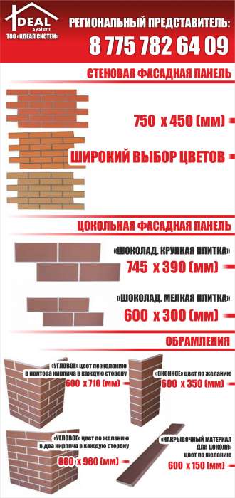 Фасадные панели из фибробетона с имитацией кирпичной кладки и под камень, фотография 3