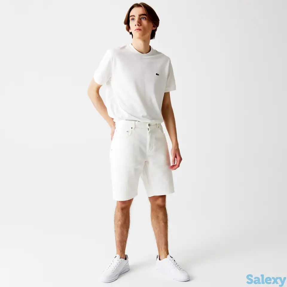 Мужские джинсовые шорты lacoste slim fit, фотография 1