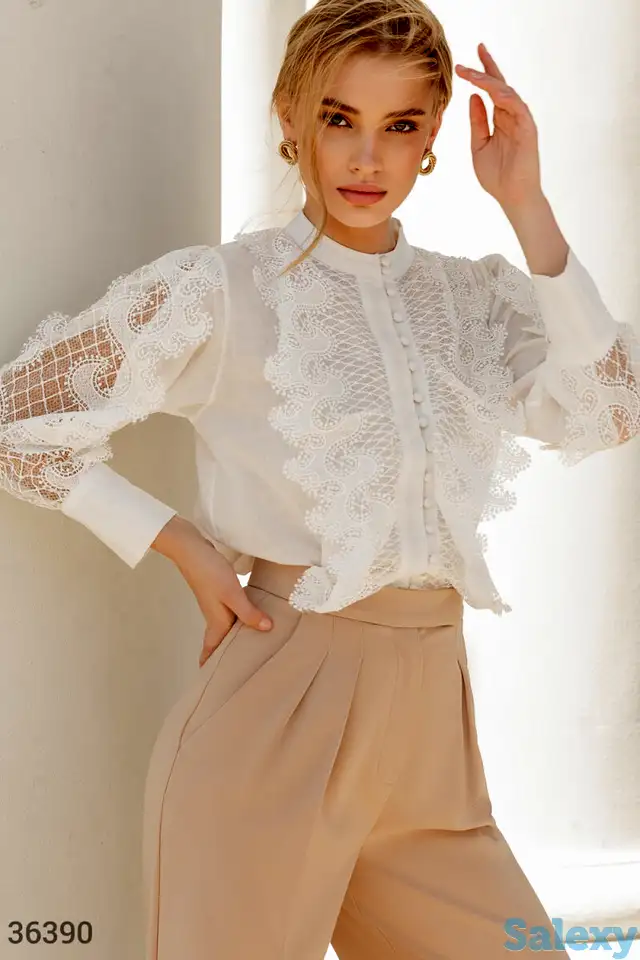 Элегантная белая блуза, фотография 1