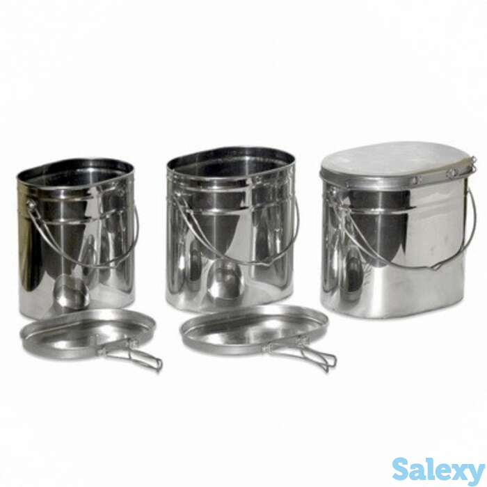 Набор котелков роза ветров матрешка 3 шт (5.5л, 6.5л, 8.5л) крышки с ручками, фотография 1