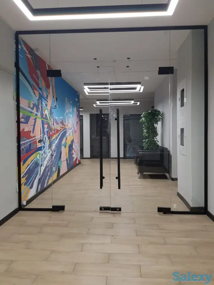 Офисные перегородки, перила, тонировка и ролл шторы, фотография 4