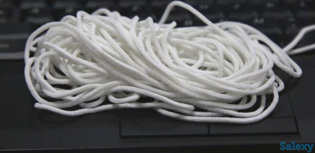 шнур эластичный белый длямасок, фотография 2