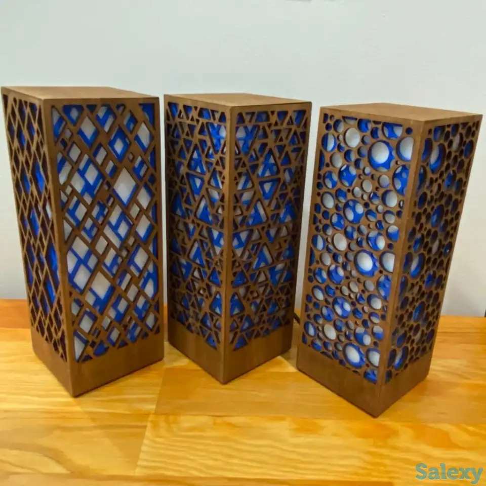 Голубой Интерьерный светильник-ночник, фотография 11