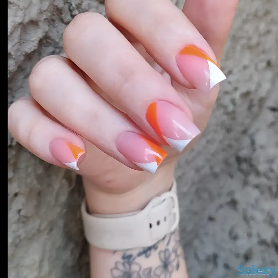 Маникюр, укрепление натуральных ногтей гелем, наращивание ногтей., фотография 11